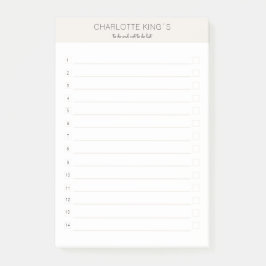 Moderne personaliseerbare Beige Wit Post-it Notiti Post-it® Notes
