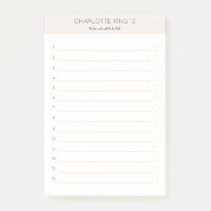 Moderne personaliseerbare Beige Wit Post-it Notiti Post-it® Notes