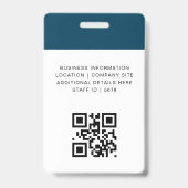 Moderne personeelsfoto professionele identiteit badge (Achterkant)