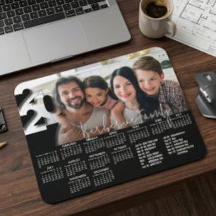 Moderne Persoonlijke 2027 Bureaukalender Foto Cute Muismat