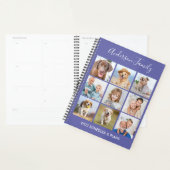 Moderne persoonlijke 9 fotocollage Periwinkle Planner (Display)