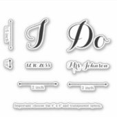 Moderne persoonlijke aanbiedingen voor weduwschapp sticker (Voorkant)