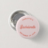 Moderne Persoonlijke Afscheidsparty voor de Bruid Ronde Button 3,2 Cm (Voorkant /achterkant)