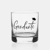 Moderne persoonlijke Afstuderen Whisky Glas (Voorkant)