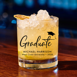 Moderne persoonlijke Afstuderen Whisky Glas
