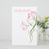 Moderne persoonlijke artikelen briefpapier (Staand voorkant)