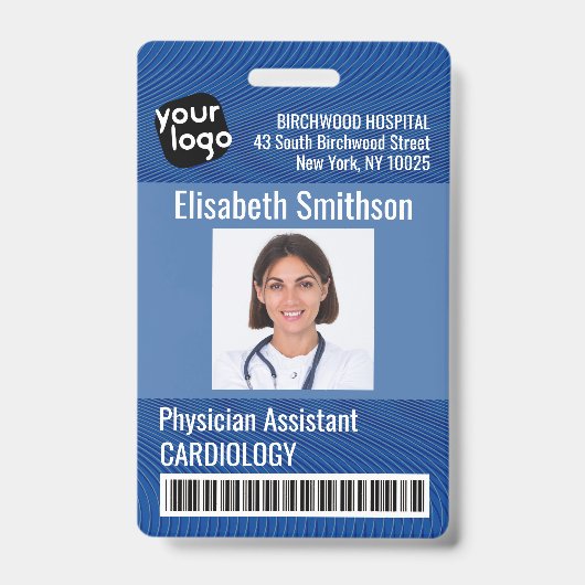 Moderne persoonlijke assistent-ID-Kaart arts Badge (Voorzijde)