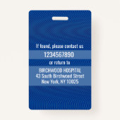 Moderne persoonlijke assistent-ID-Kaart arts Badge (Achterkant)