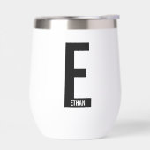 Moderne persoonlijke badmonogram en naam (Links)