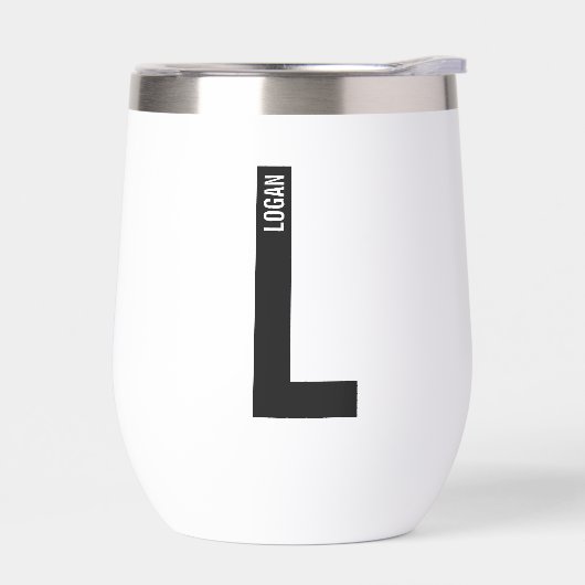 Moderne persoonlijke badmonogram en naam (Links)