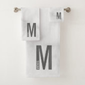 Moderne persoonlijke badmonogram en naam bad handdoek (Insitu)