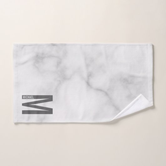 Moderne persoonlijke badmonogram en naam bad handdoek (Handdoek)