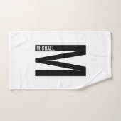 Moderne persoonlijke badmonogram en naam bad handdoek (Handdoek)