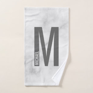 Moderne persoonlijke badmonogram en naam bad handdoek