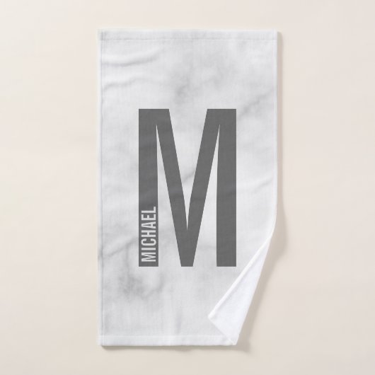 Moderne persoonlijke badmonogram en naam bad handdoek (Handdoek)