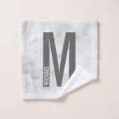 Moderne persoonlijke badmonogram en naam bad handdoek (Wasdoekje)