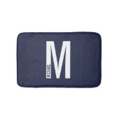 Moderne persoonlijke badmonogram en naam badmat (Voorkant)