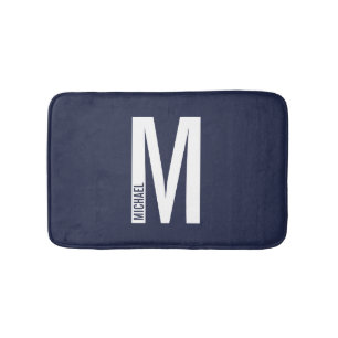 Moderne persoonlijke badmonogram en naam badmat