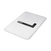 Moderne persoonlijke badmonogram en naam badmat (Gekanteld)
