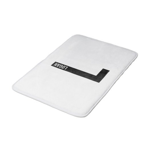 Moderne persoonlijke badmonogram en naam badmat (Gekanteld)