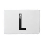 Moderne persoonlijke badmonogram en naam badmat (Voorkant)