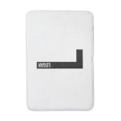 Moderne persoonlijke badmonogram en naam badmat (Voorkant Verticaal)