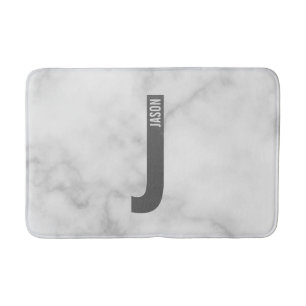 Moderne persoonlijke badmonogram en naam badmat