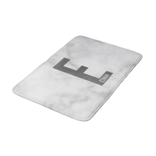 Moderne persoonlijke badmonogram en naam badmat (Gekanteld)