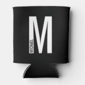 Moderne persoonlijke badmonogram en naam blikjeskoeler (Voorkant)