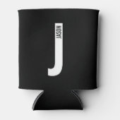 Moderne persoonlijke badmonogram en naam blikjeskoeler (Voorkant)
