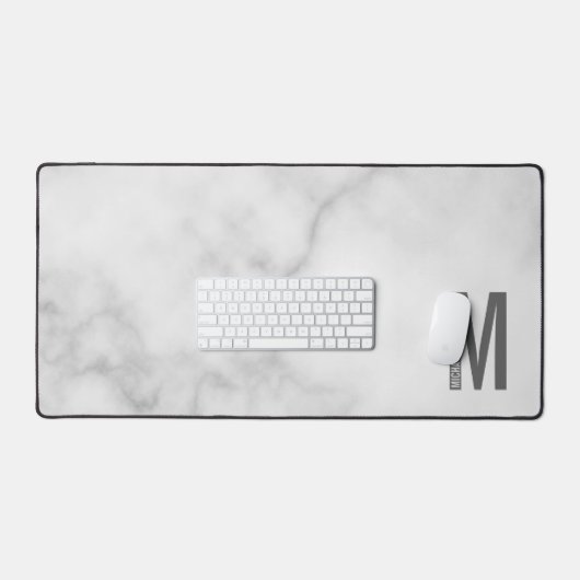 Moderne persoonlijke badmonogram en naam bureaumat (Keyboard & Muis)