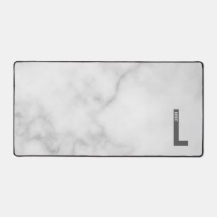 Moderne persoonlijke badmonogram en naam bureaumat
