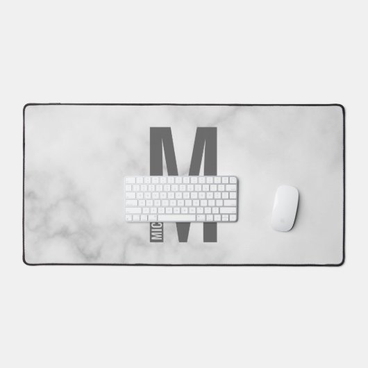 Moderne persoonlijke badmonogram en naam bureaumat (Keyboard & Muis)
