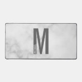 Moderne persoonlijke badmonogram en naam bureaumat (Voorkant)