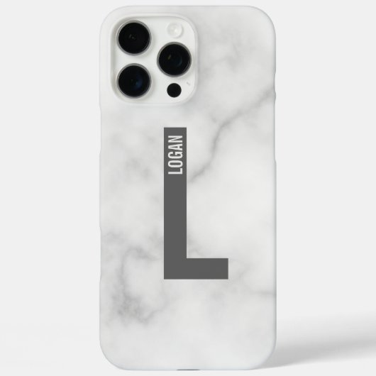 Moderne persoonlijke badmonogram en naam Case-Mate iPhone case (Achterkant)