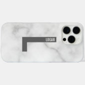 Moderne persoonlijke badmonogram en naam Case-Mate iPhone case (Achterkant (horizontaal))