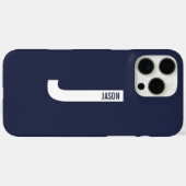 Moderne persoonlijke badmonogram en naam Case-Mate iPhone case (Achterkant (horizontaal))