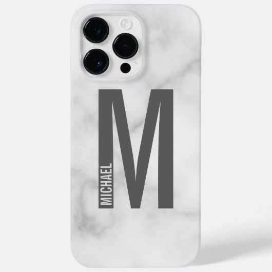 Moderne persoonlijke badmonogram en naam Case-Mate iPhone case (Achterkant)