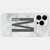 Moderne persoonlijke badmonogram en naam Case-Mate iPhone case (Achterkant (horizontaal))