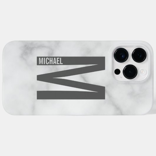 Moderne persoonlijke badmonogram en naam Case-Mate iPhone case (Achterkant (horizontaal))