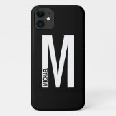 Moderne persoonlijke badmonogram en naam Case-Mate iPhone case (Achterkant)