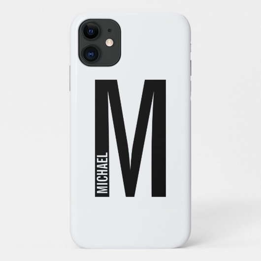 Moderne persoonlijke badmonogram en naam Case-Mate iPhone case (Achterkant)