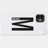 Moderne persoonlijke badmonogram en naam Case-Mate iPhone case (Achterkant (horizontaal))