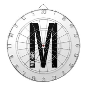 Moderne persoonlijke badmonogram en naam dartbord