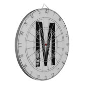 Moderne persoonlijke badmonogram en naam dartbord (Voorkant Links)