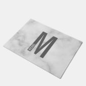 Moderne persoonlijke badmonogram en naam deurmat (Schuin)