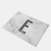 Moderne persoonlijke badmonogram en naam deurmat (Schuin)