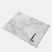 Moderne persoonlijke badmonogram en naam deurmat (Schuin)
