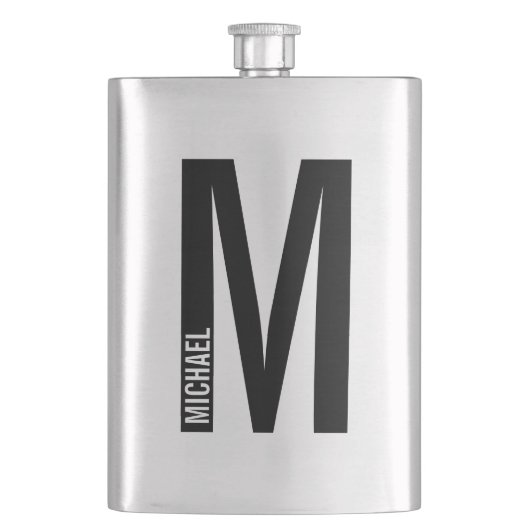 Moderne persoonlijke badmonogram en naam flacon (Voorkant)