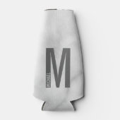 Moderne persoonlijke badmonogram en naam flesjeskoeler (Voorkant)